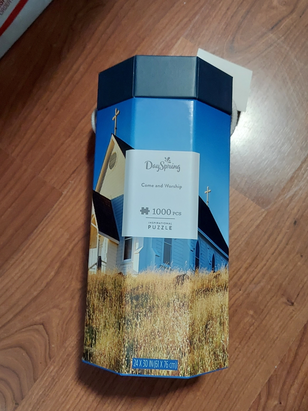 🔥DaySpring "Come and Worship" 1000pc Puzzle - Blue & Gold Church Scene Unopened